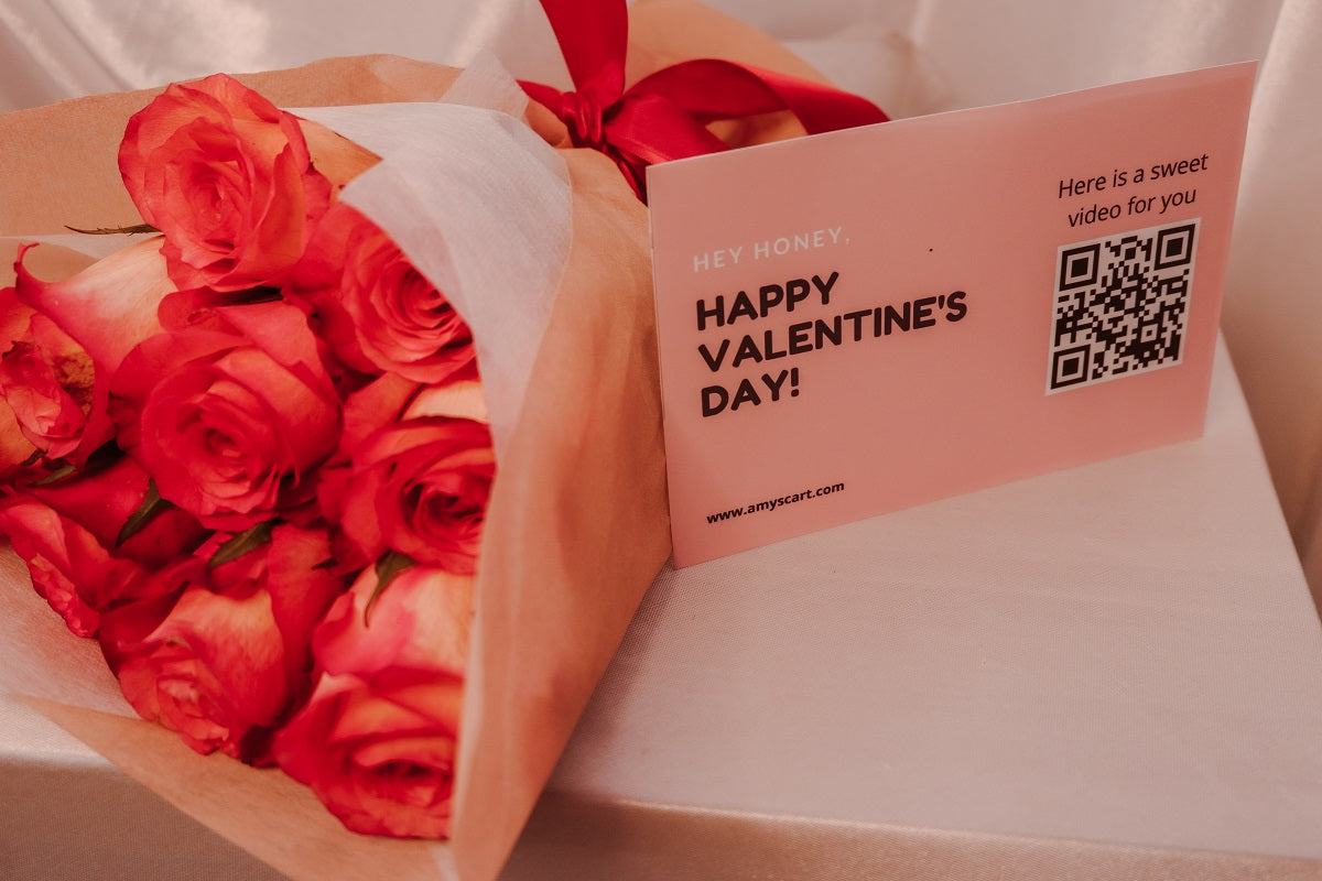 KENYA ROSES - VALENTINE'S DAY BOUQUET & VIDEO MESSAGE CARD