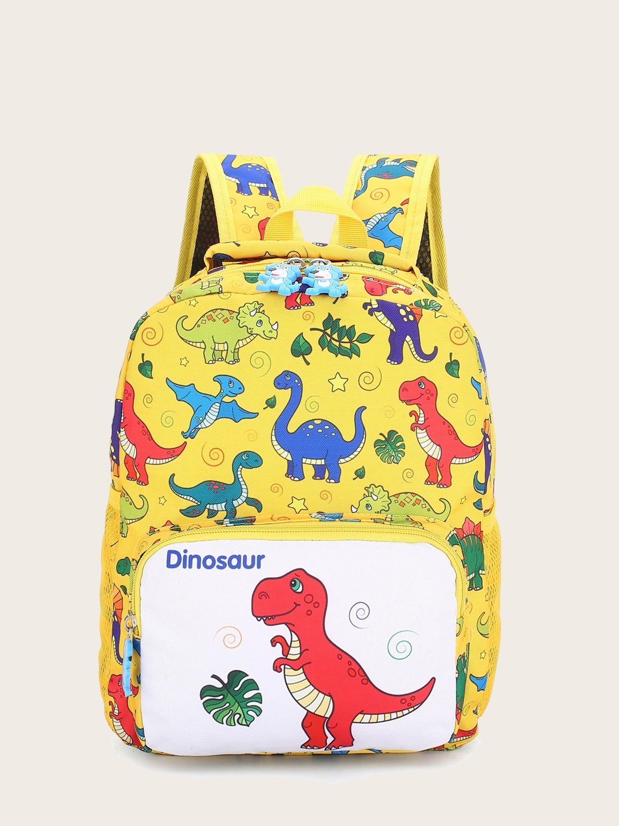 Kids Dinosaur Print Pocket Front Backpack