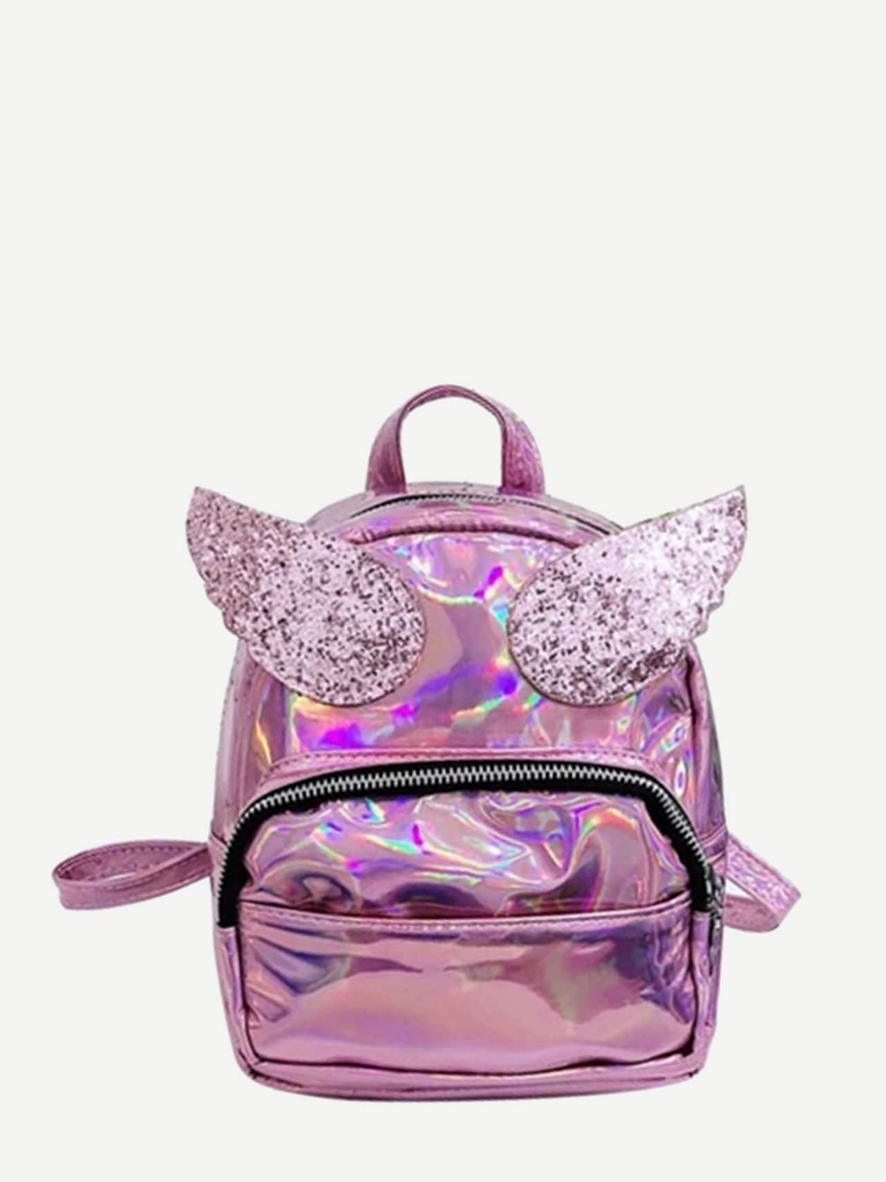 Kids Glitter Wings Decor Backpack