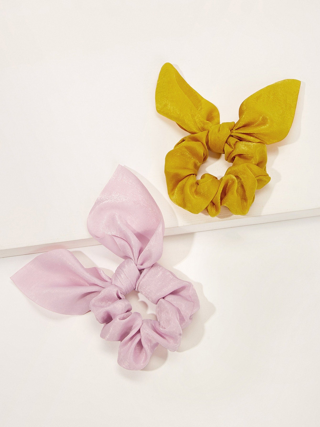 Kids Satin Bow Knot Scrunchies 2pack