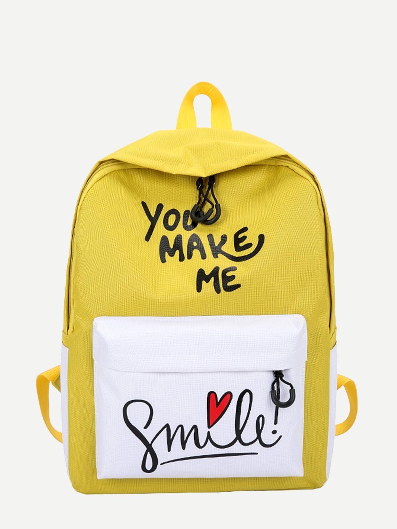 Kids Slogan Print Nylon Backpack