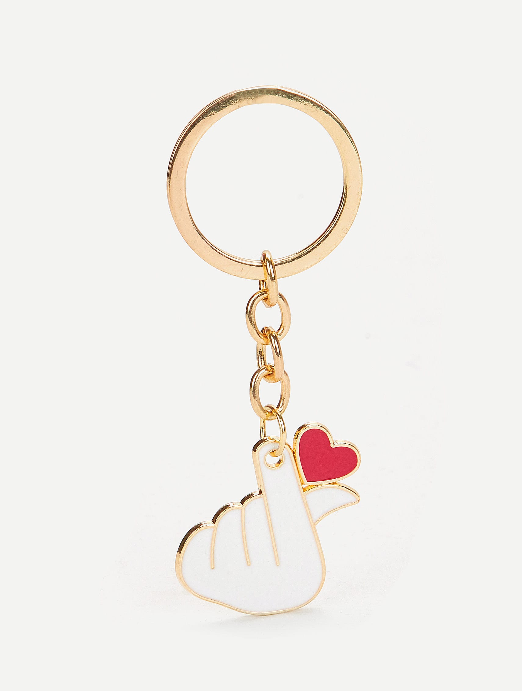 Korean Heart Gesture Pendant Keychain