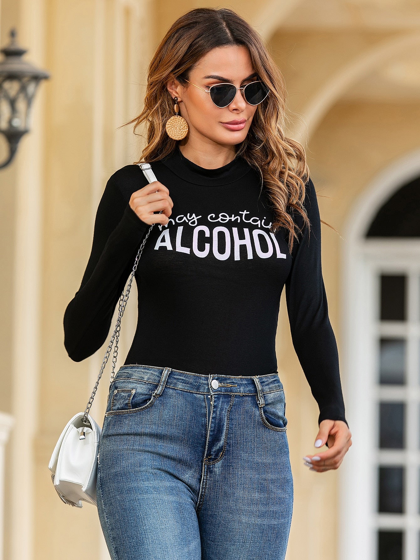 Letter Graphic Long Sleeve Tee