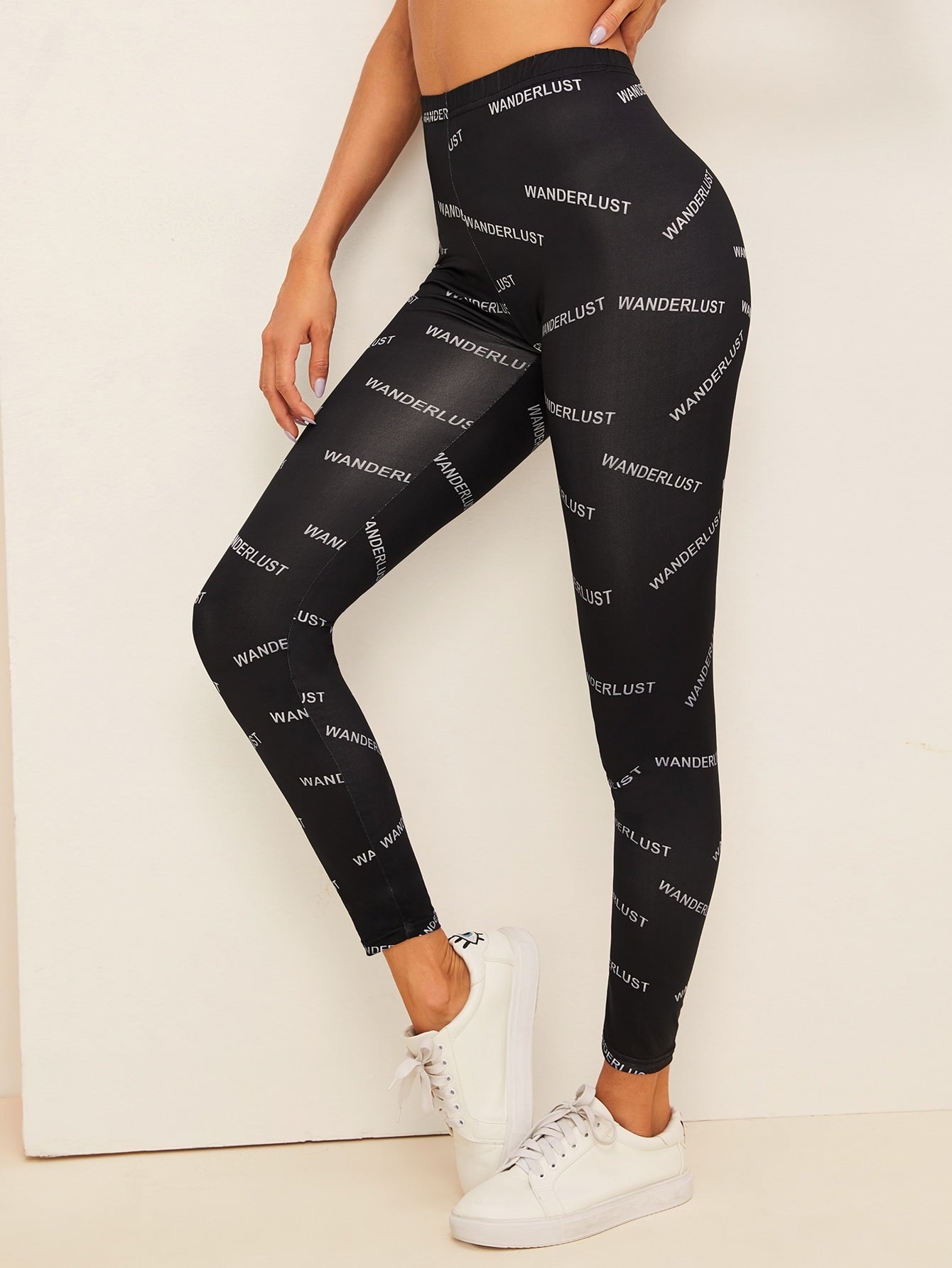 Letter Print Leggings