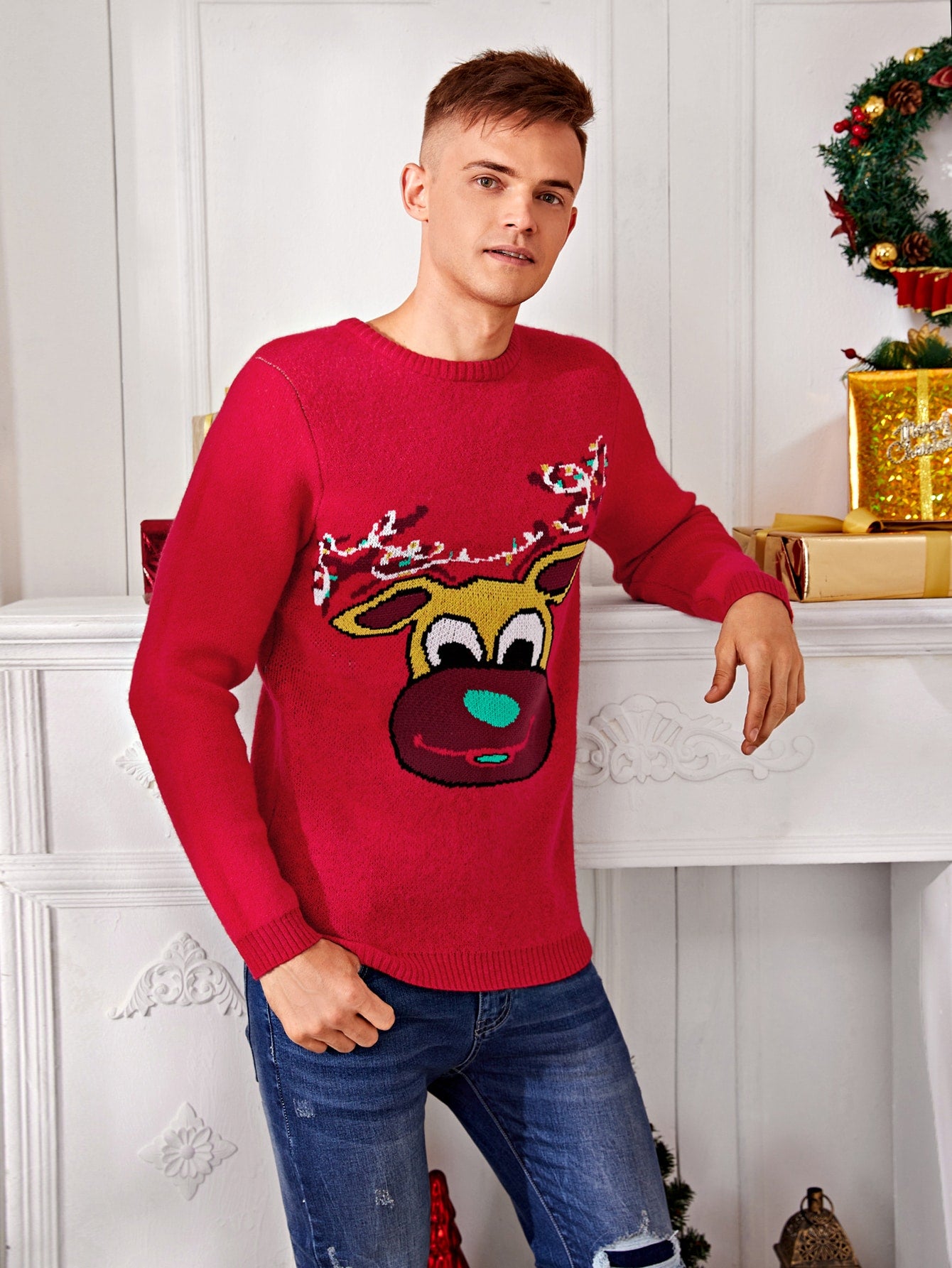 Men Christmas Pattern Sweater