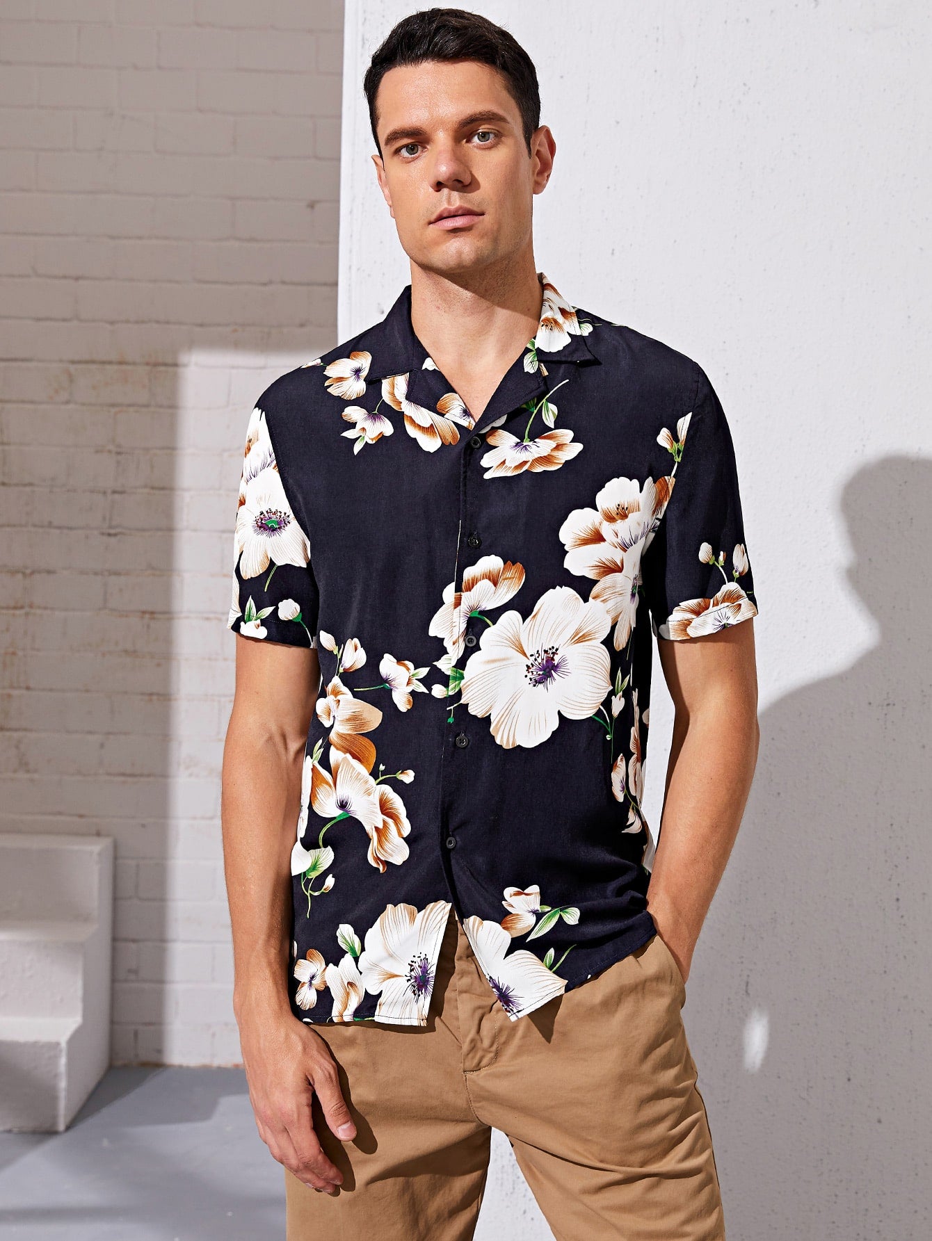 Men Floral Print Shirt