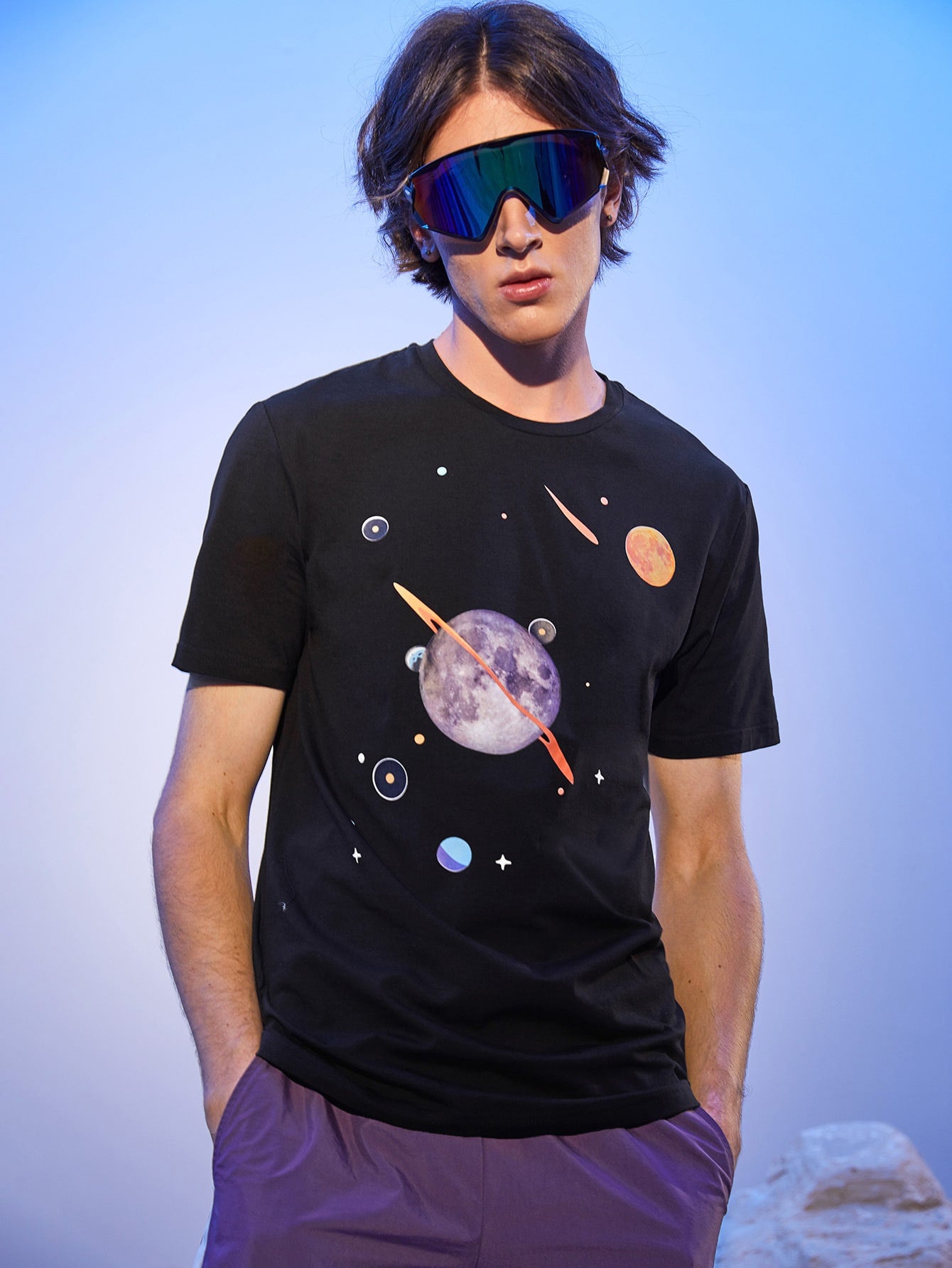 Men Galaxy Print Tee