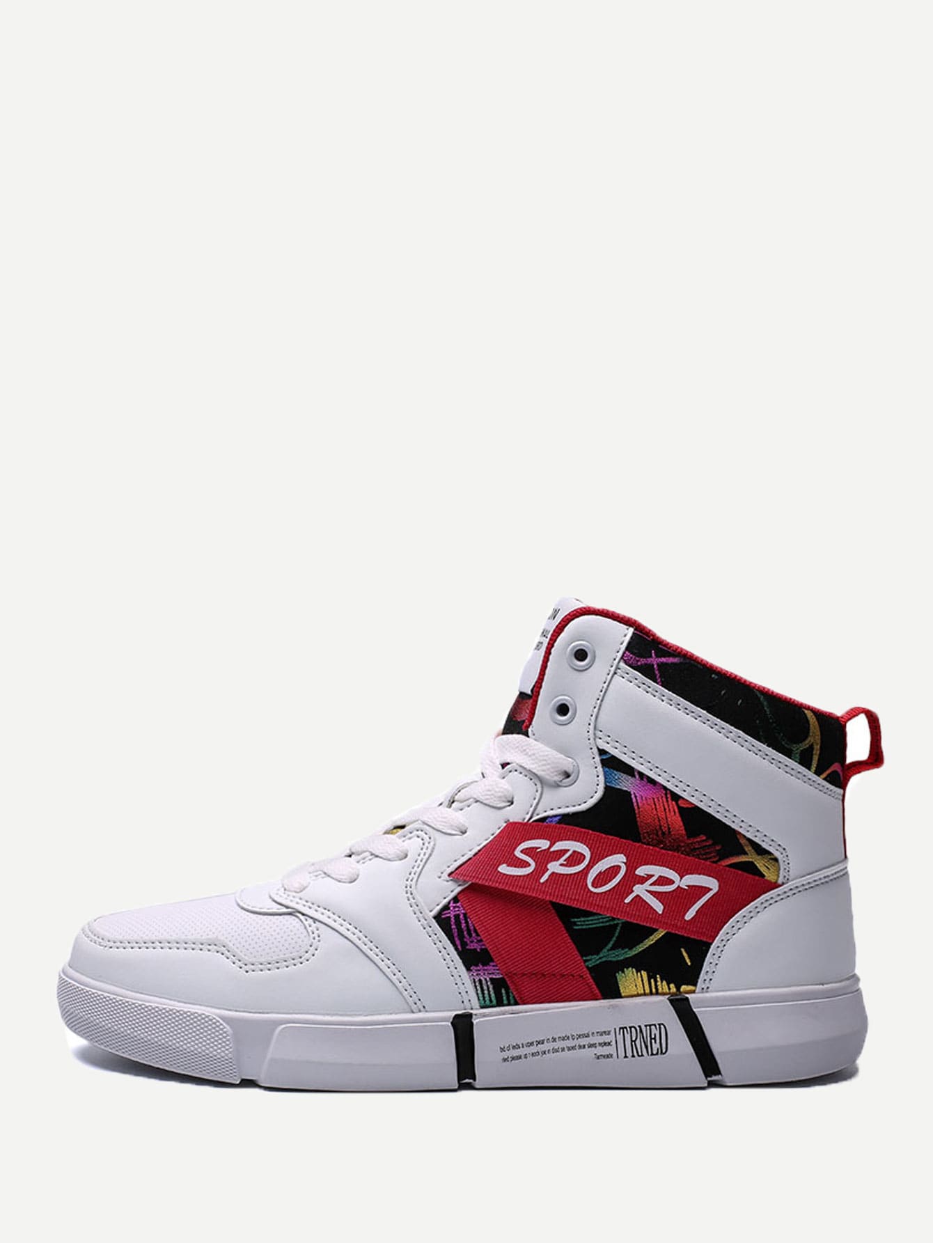 Men Lace Up High Top Sneakers