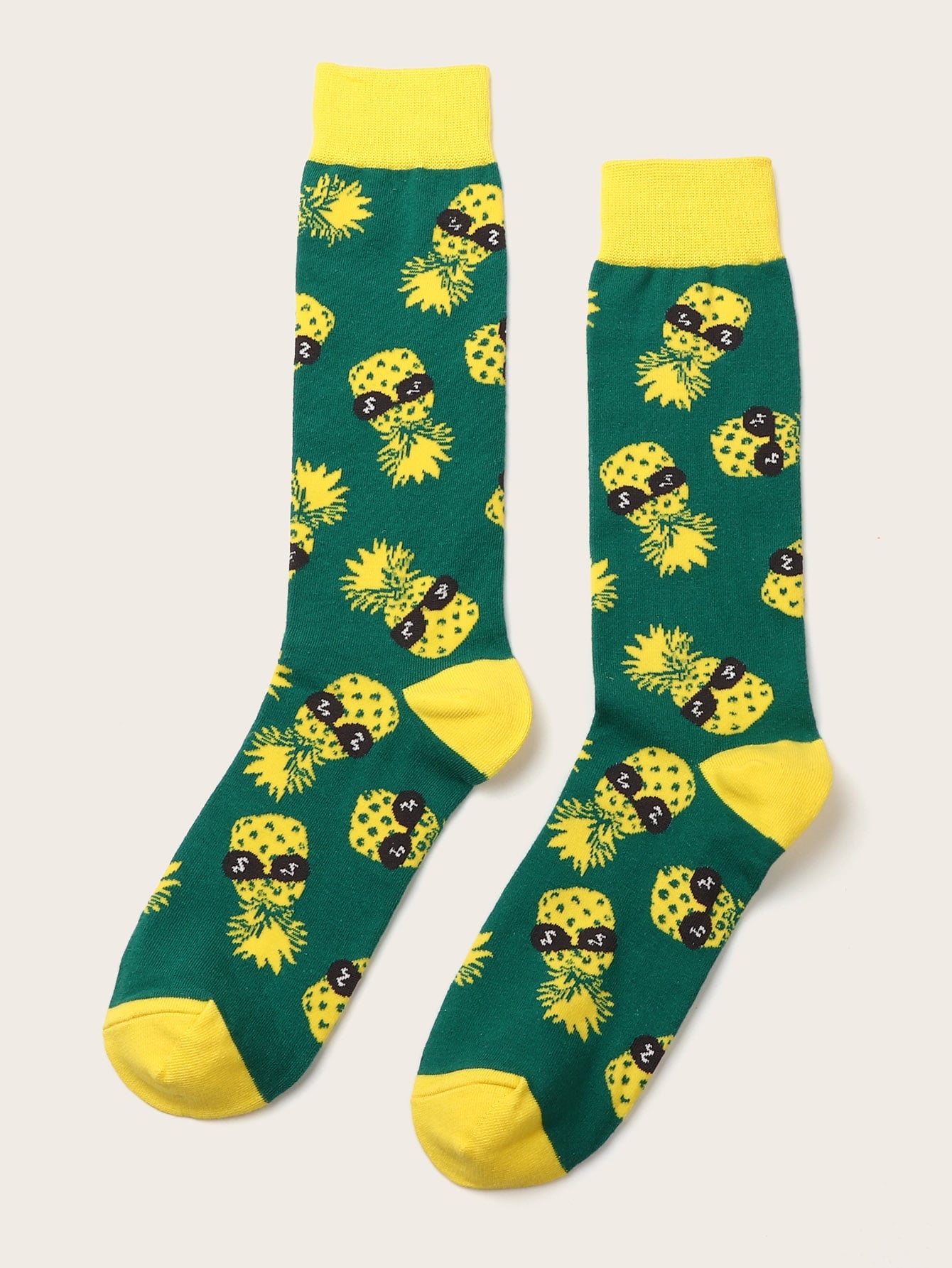 Men Pineapple Pattern Socks 1pair