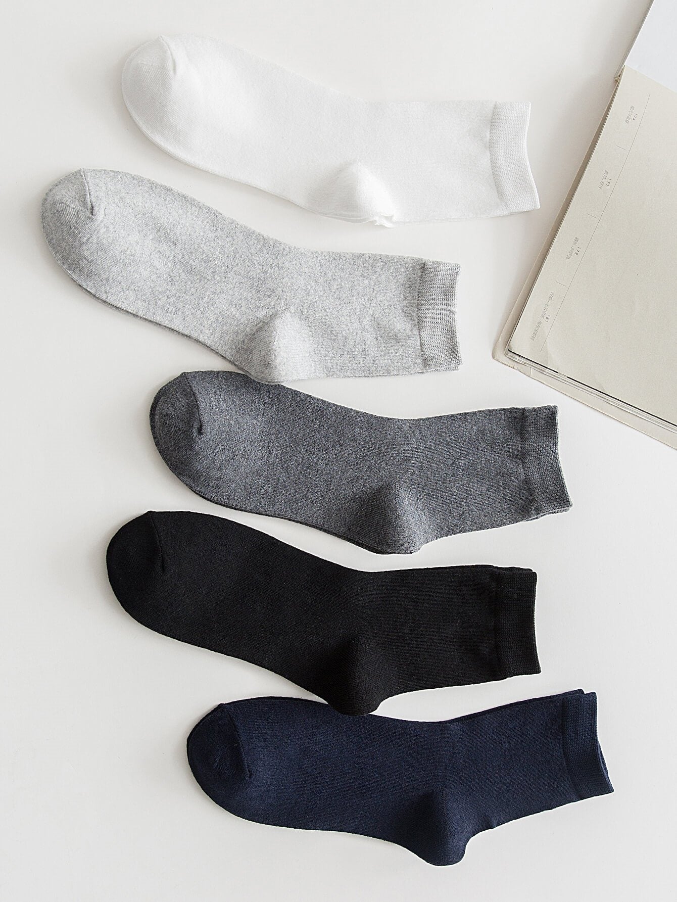 Men Plain Socks 5pairs