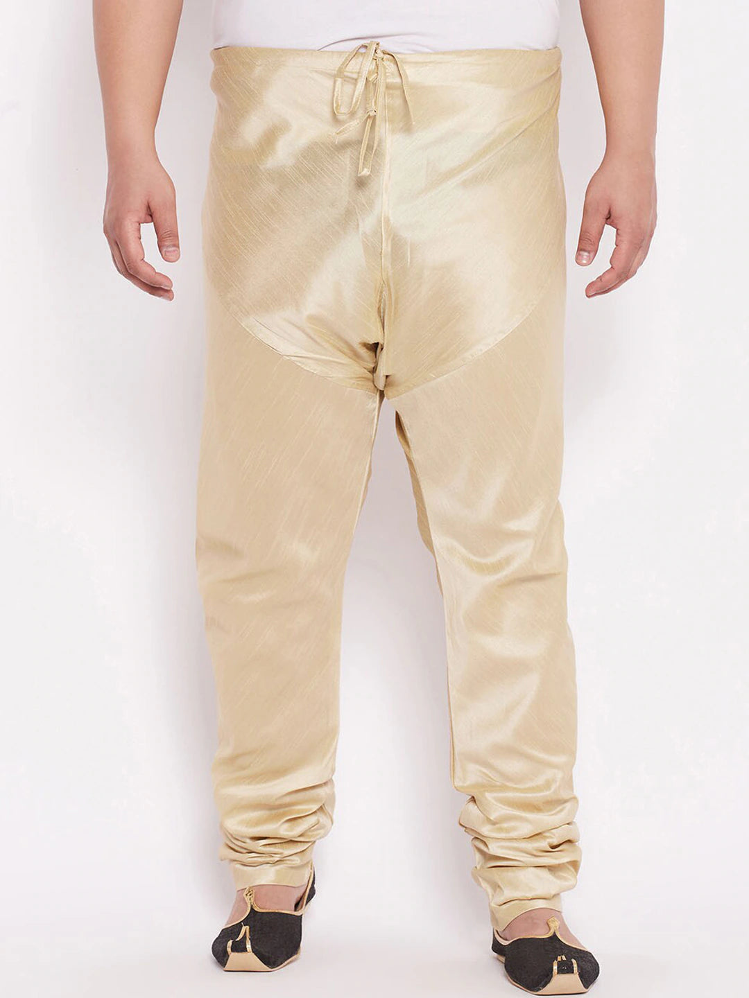 Men Plus Size Gold Toned Churidar