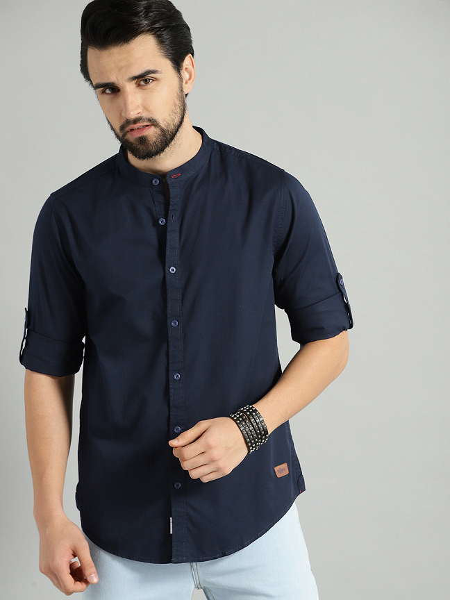 Men Regular Fit Solid Casual Shirt