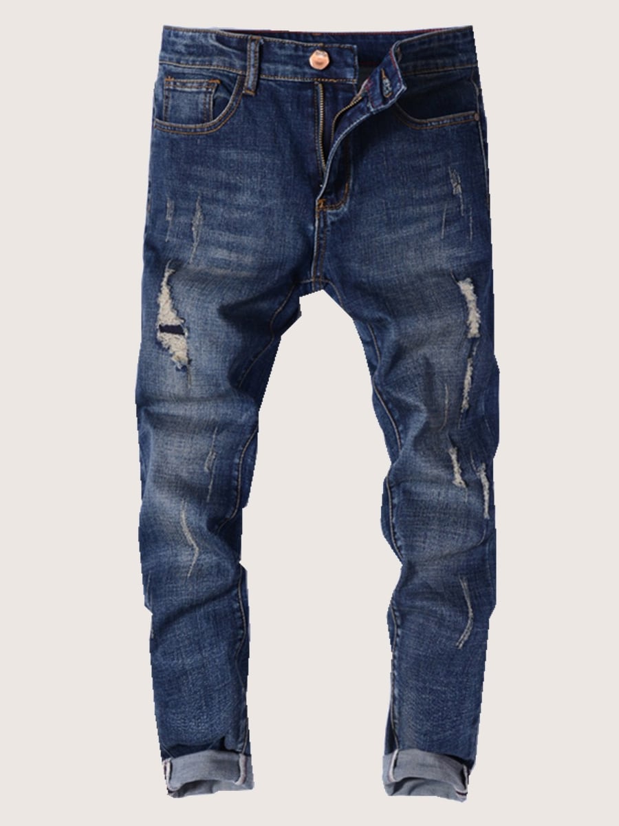 Men Ripped Fade Jeans