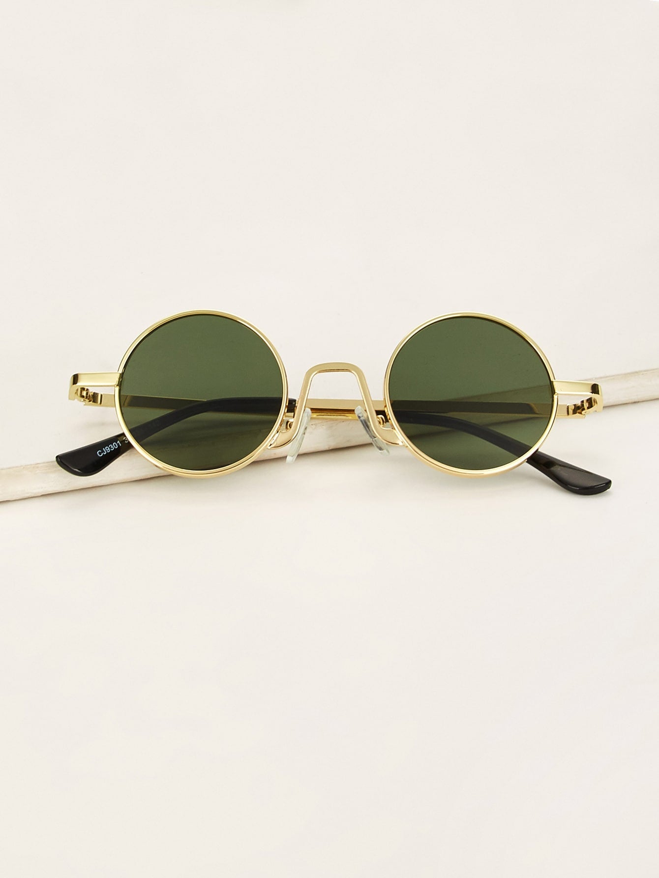 Men Round Frame Tinted Lens Sunglasses