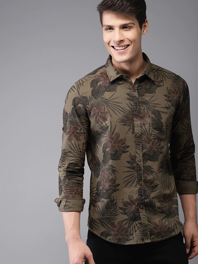 Men Slim Fit Printed Casual Shirt