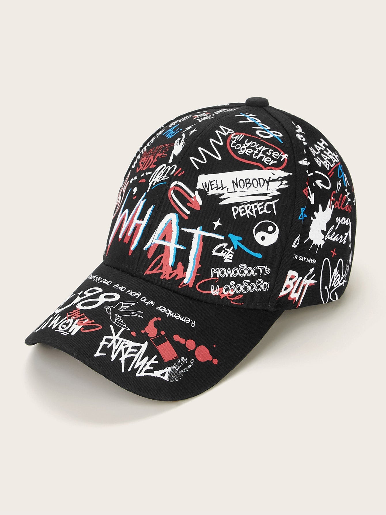 Men Slogan Pattern Baseball Cap