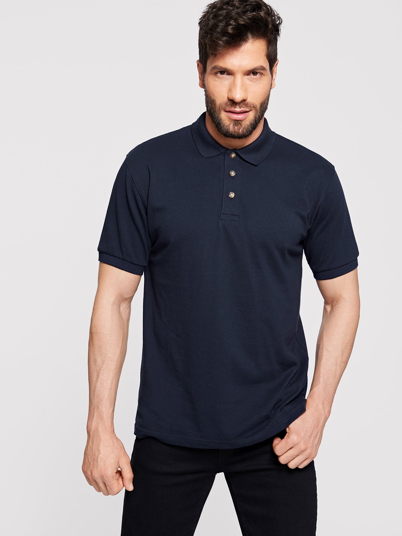 Men Solid Polo Shirt