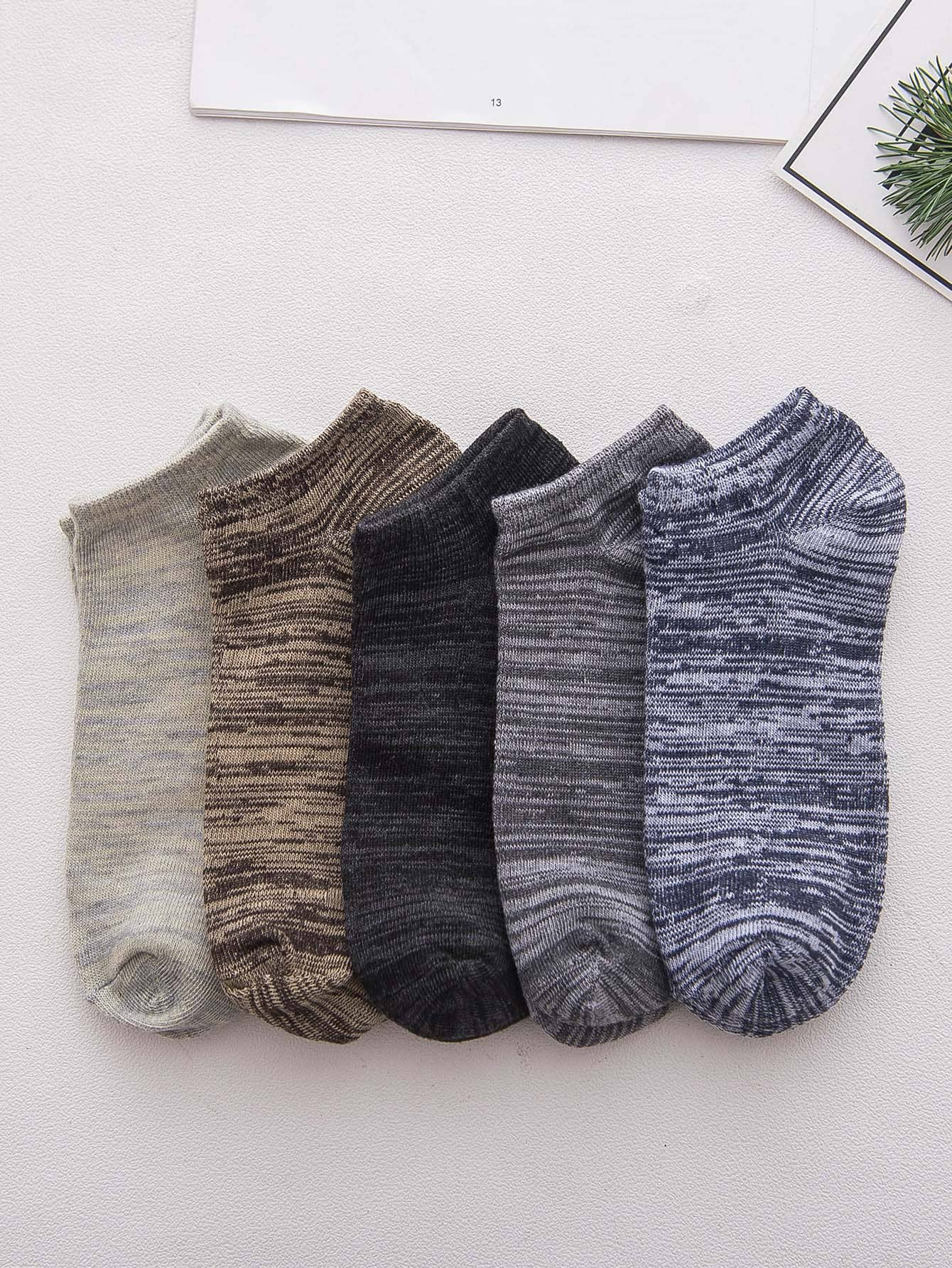 Men Space Dye Ankle Socks 5pairs