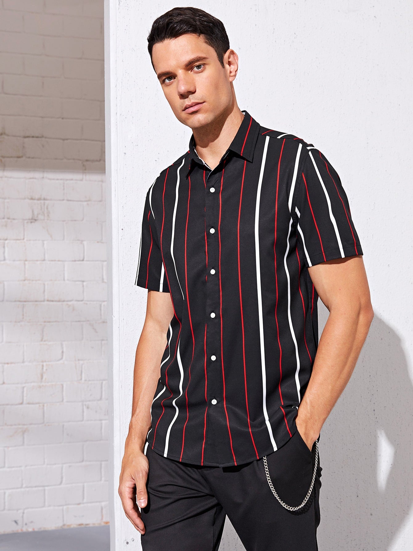 Men Striped Shirt