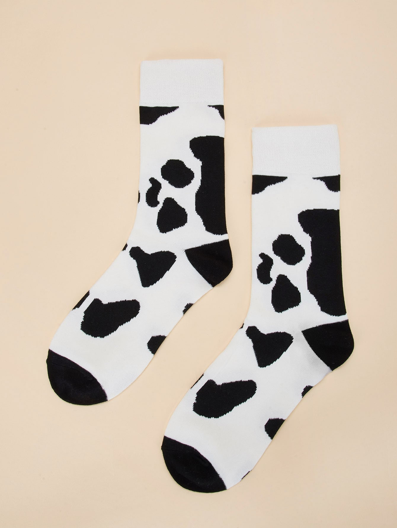 Men Two Tone Pattern Socks 1pair