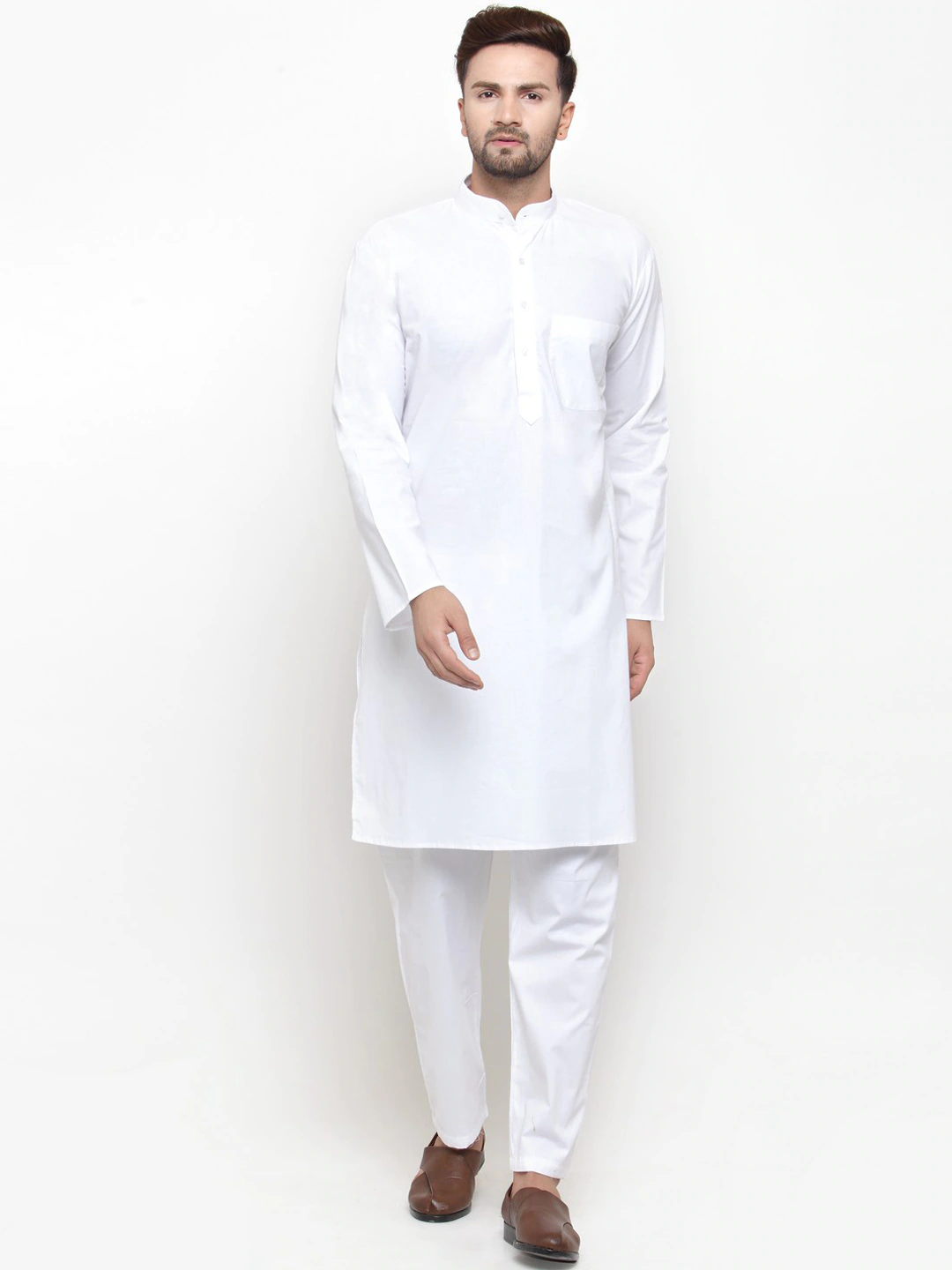 Men White Kurta Set