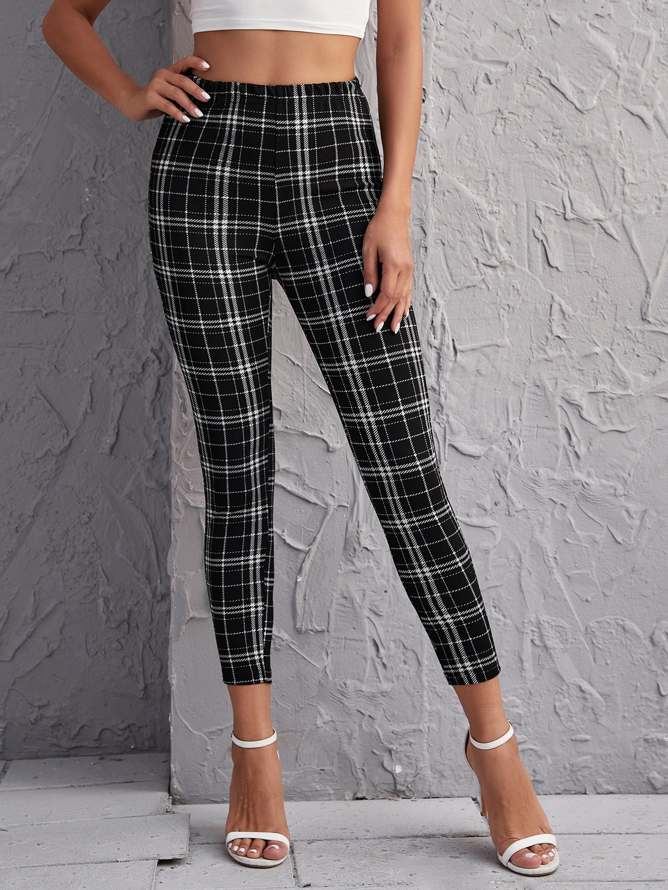 Plaid Crop Leggings