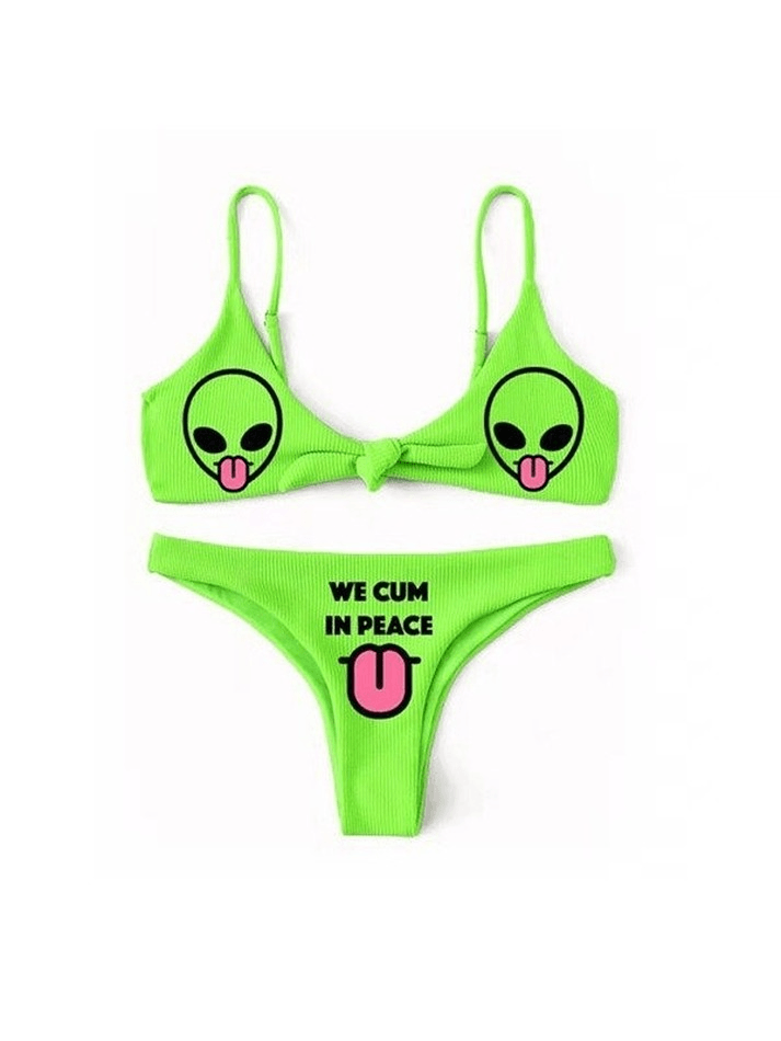 Alien Ribbed Bikini Set