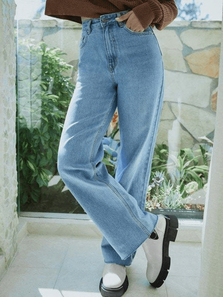 Basic Wash Boyfriend Jeans