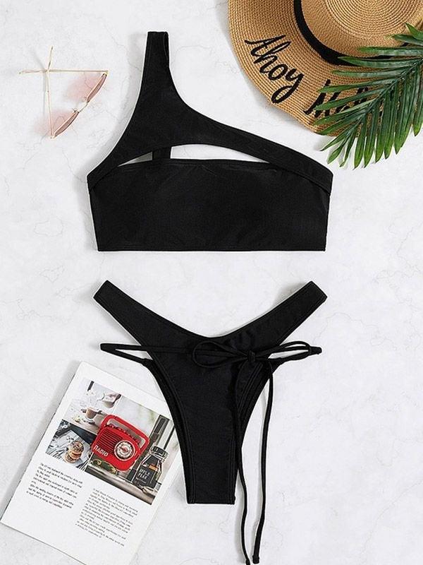 Black Cutout Bikini Set