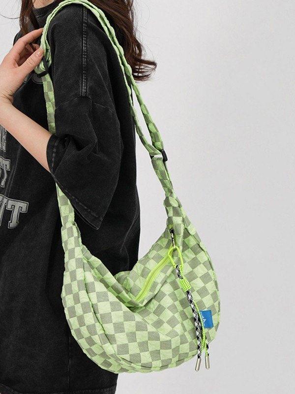 Checkered Pattern Crossbody Bag