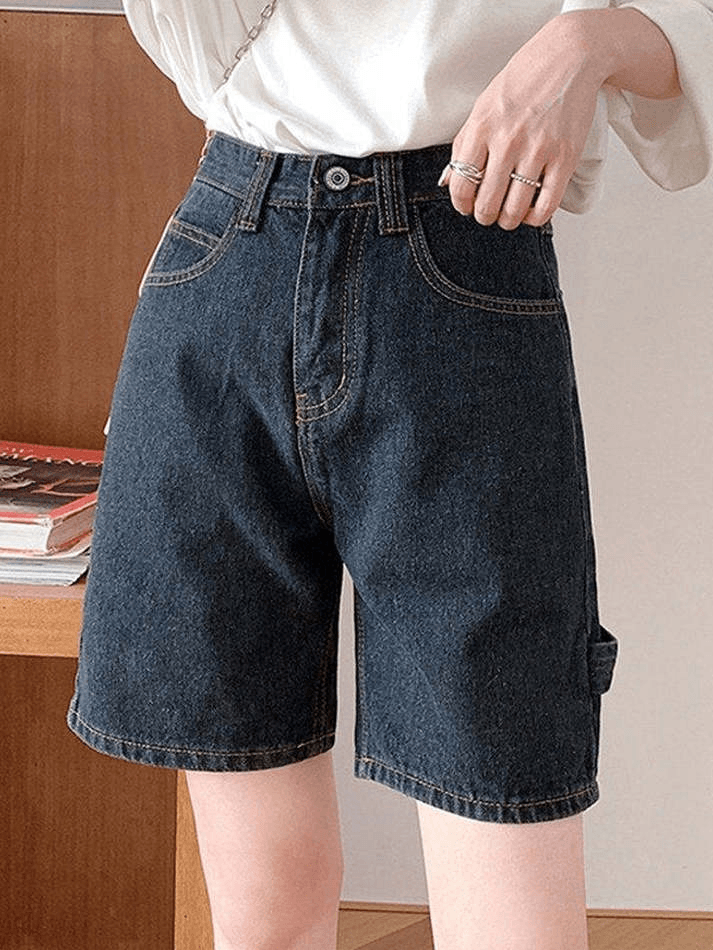 Classic Wash Denim Bermuda Shorts