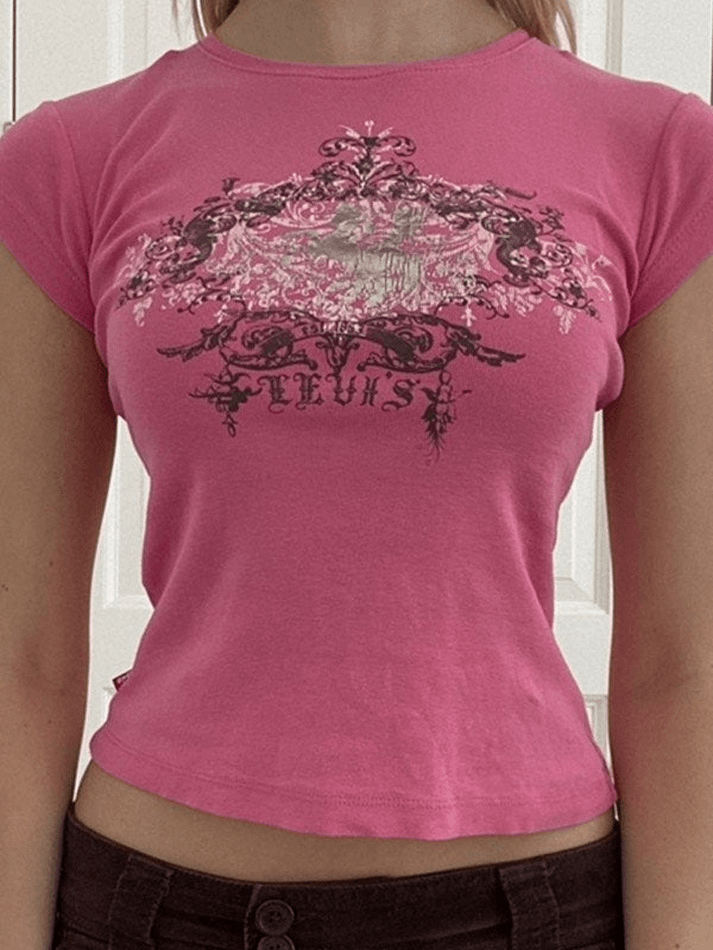 Vintage Acanthus Logo-Print Baby Tee