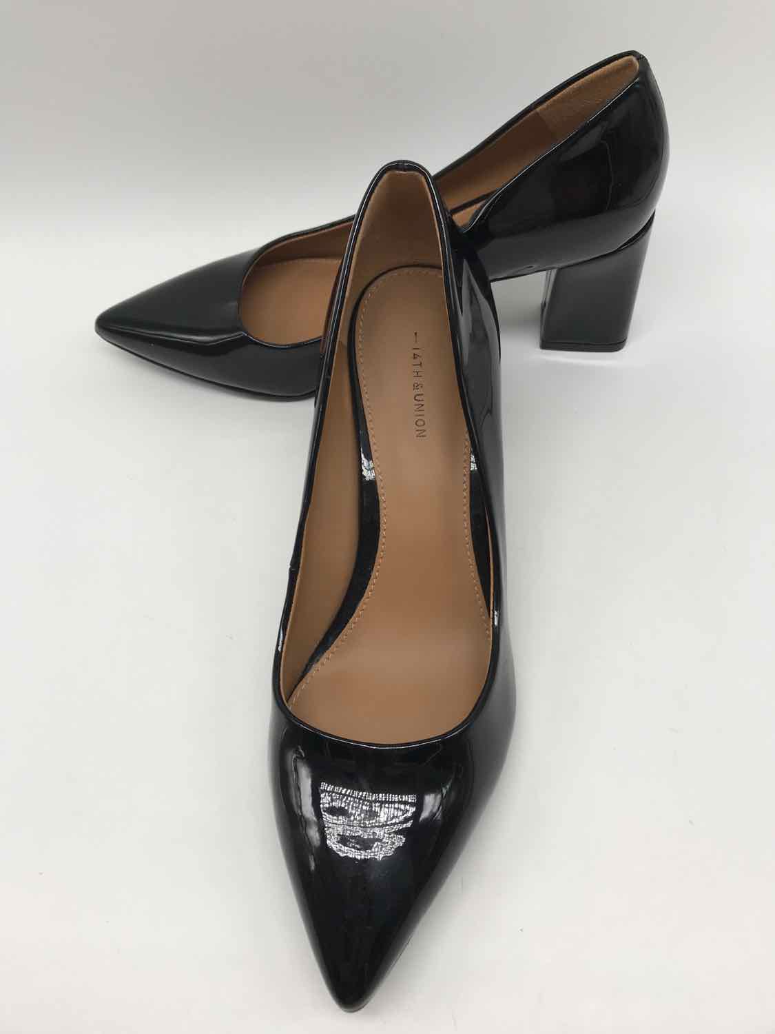 14th & Union Black Size 6.5 Patent Pump Heels
