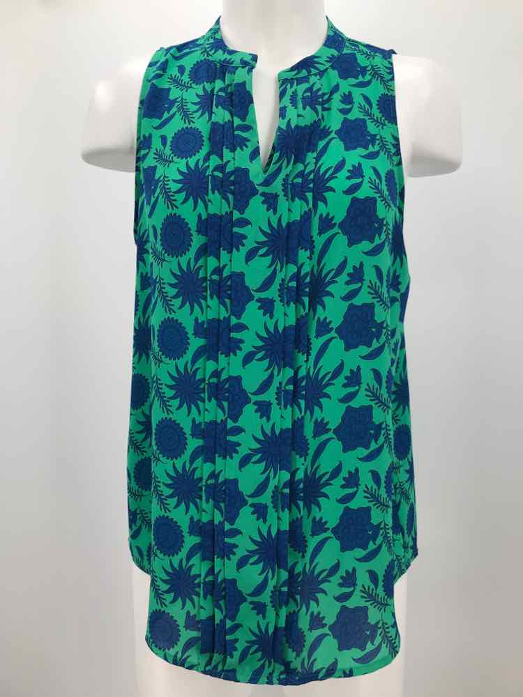 41 Hawthorn Green Size Small Printed Pleated Tank Top