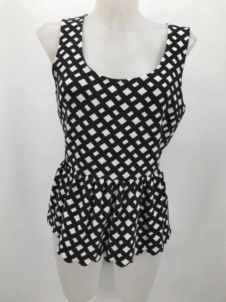 9-h15 Black Size Medium Diamond Tank Top