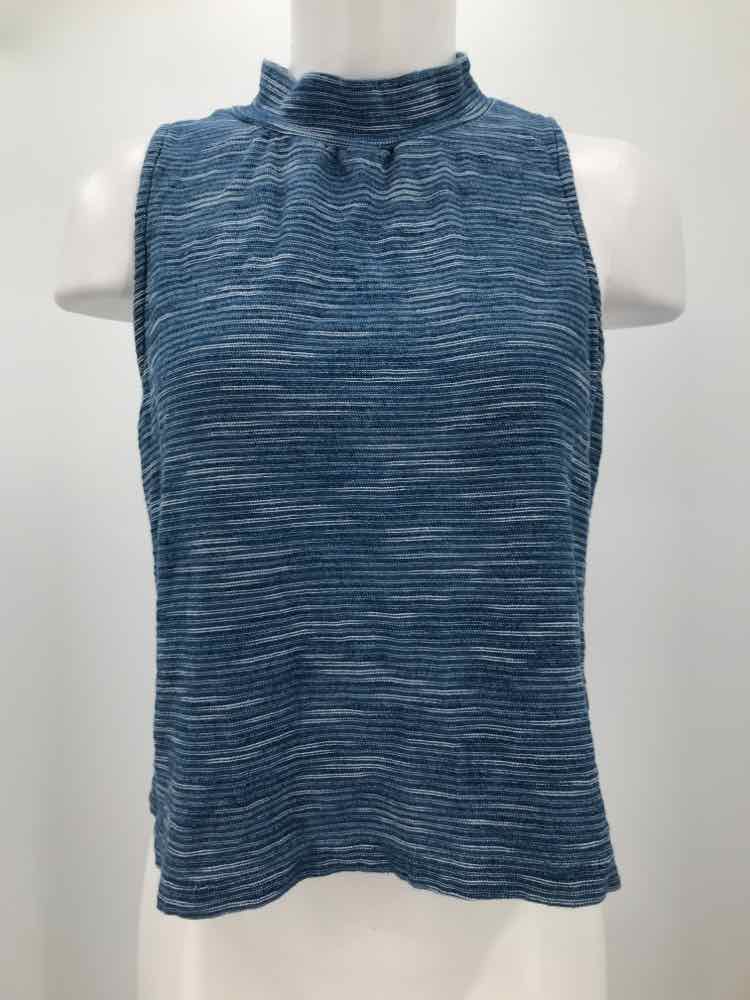 9-h15 Blue Size Medium Turtleneck Knit Tank