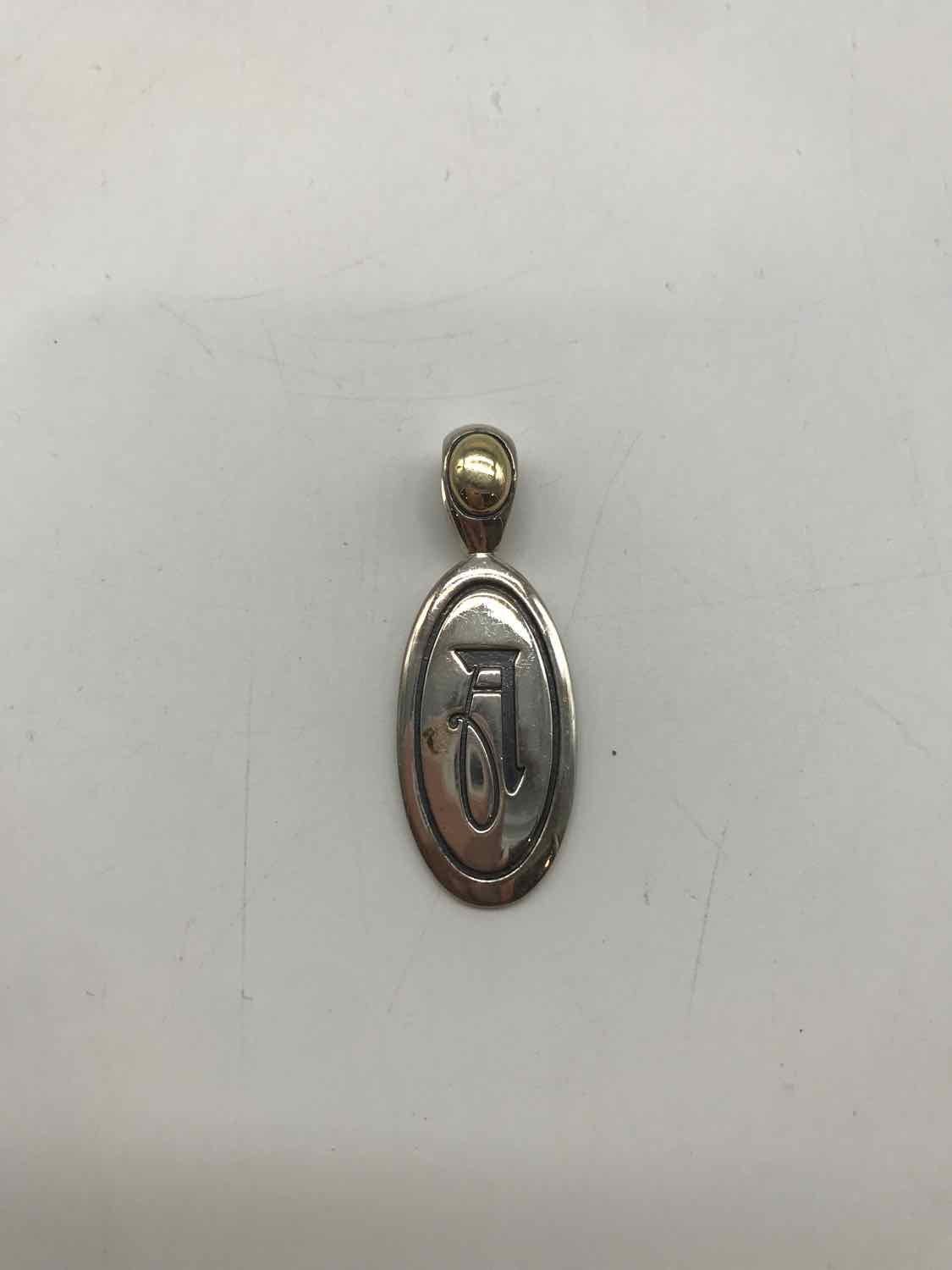 925 & 18 Kt Contemporary Oval Pendant