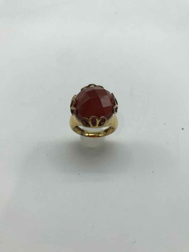 925 gold Carnelian Size 8 Band Style