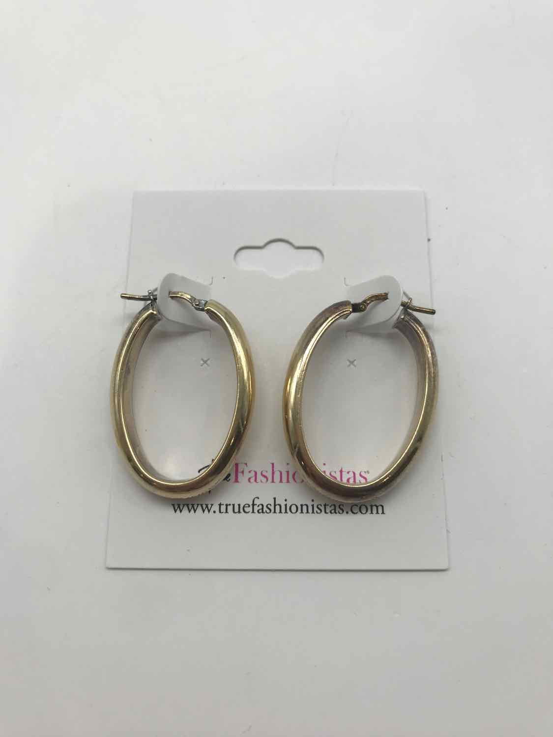 925 gold Hoop Oval Earrings