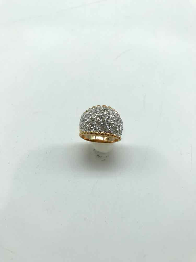 925 gold Rhinestone Size 6 Band Style