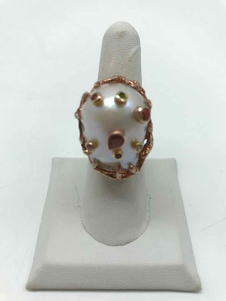 925 Rose Gold Baroque Size Adjustable Band Style