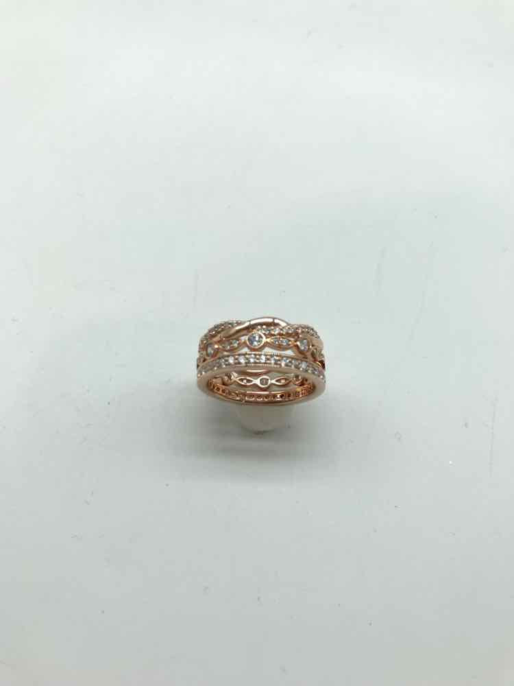 925 Rose Gold Stackable Size 8 Band Style