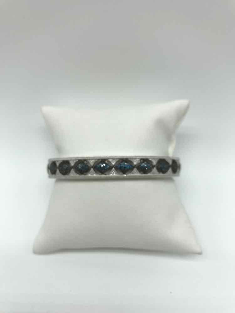 925 Silver Diamond Cuff Bracelet