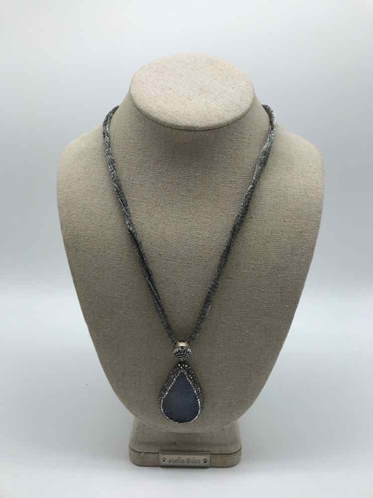 925 Silver Druzy Pendant Necklace