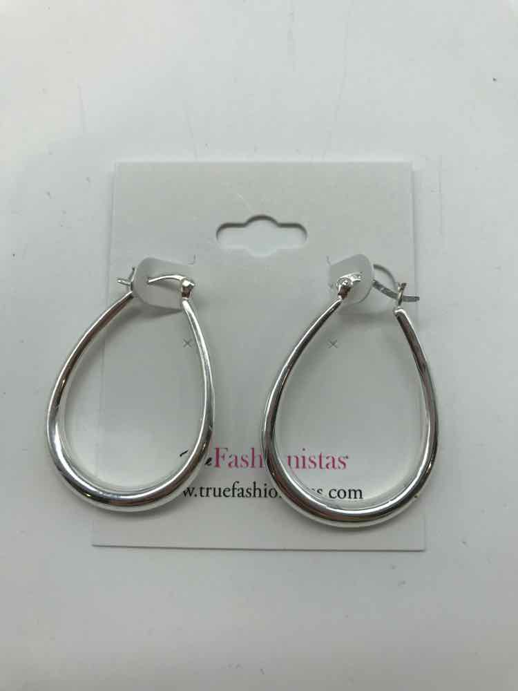 925 Silver Hoop Oval Earrings