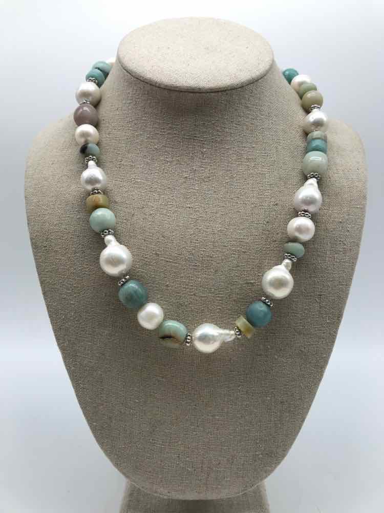 925 Silver Semi Precious Beaded Necklace