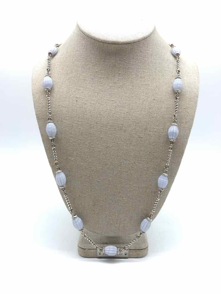 925 Silver Semi Precious Long Necklace