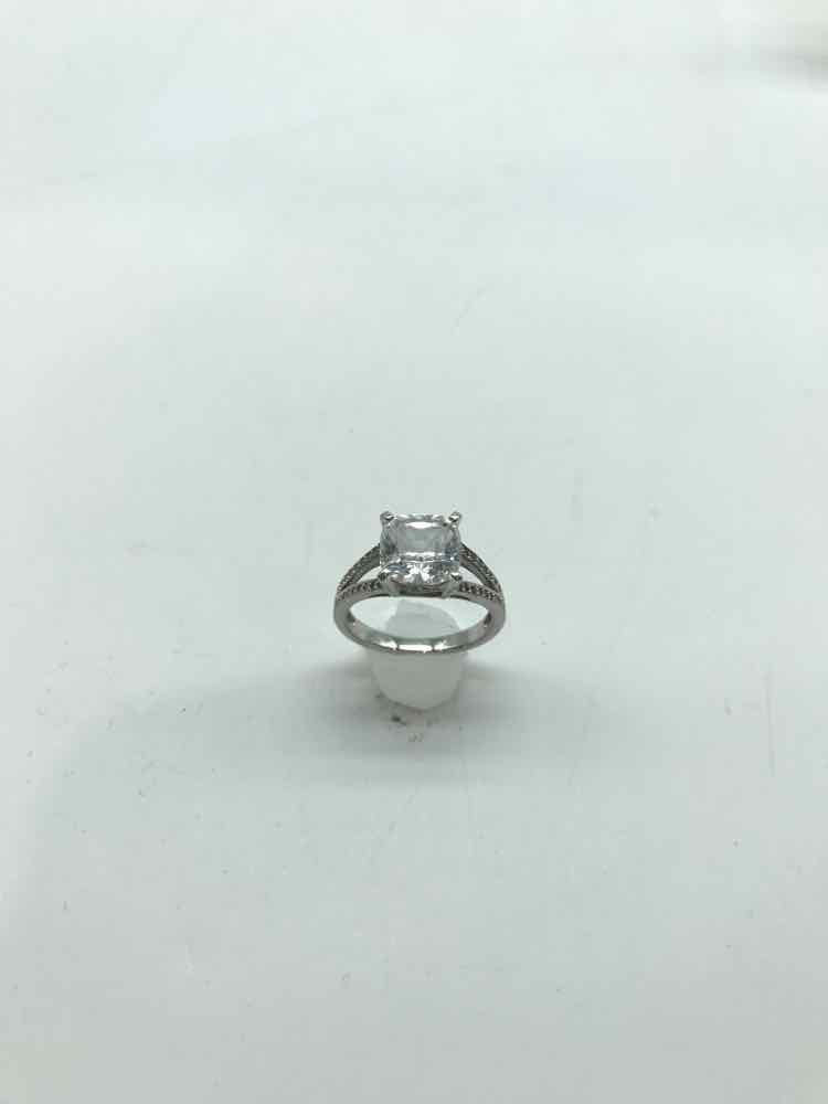 925 Silver Solitaire Size 7 Band Style