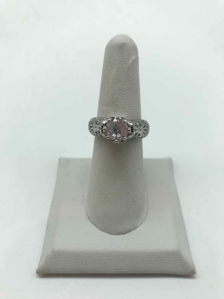 925 Silver Solitaire Size 7 Band Style