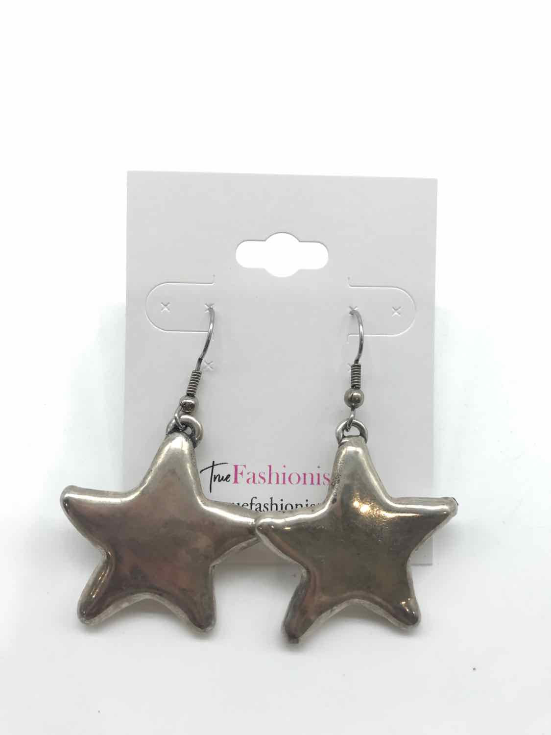 925 Silver Star Drop Earrings